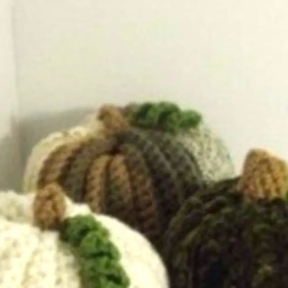 NWT Multicolor Handmade Crocheted Pumpkin Set of 3 by Dawny